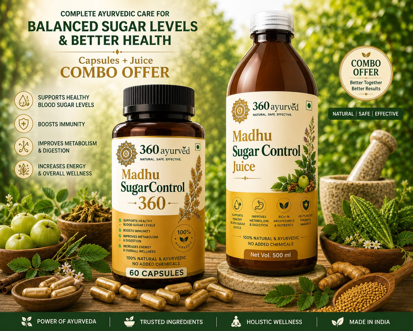 Madhu Karela and SugarControl 360 Combo