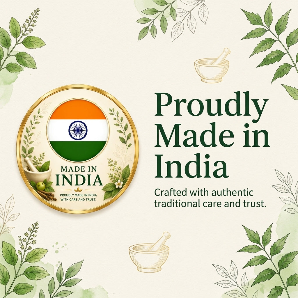 Made in India - Proudly made in India with care and trust.